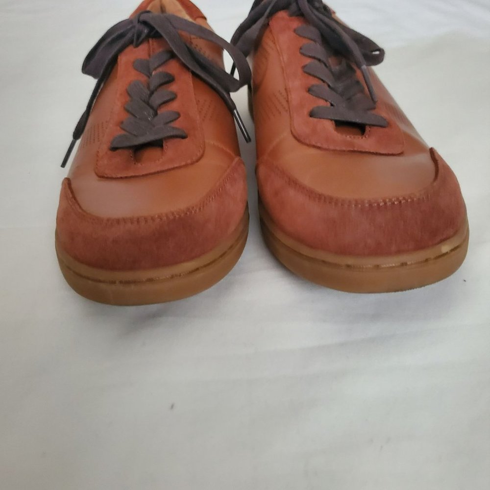 Vionic Men's Mott Brok Leather Orthotic Arch Support Walking Shoes Dark Brown 10 - Picture 10 of 16